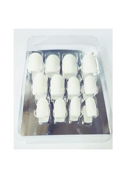 Gaman Mona Lady Takma Tırnak Beyaz Renk Set Küt 12 Adet Kendinden Yapışkanlı modelleri