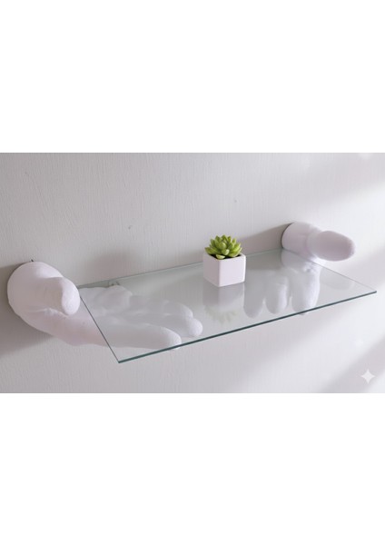 3D Baskı Dekoratif El Şeklinde Raf Ayağı (2 Adet) - Modern Duvar Rafı Tutucu fiyatları