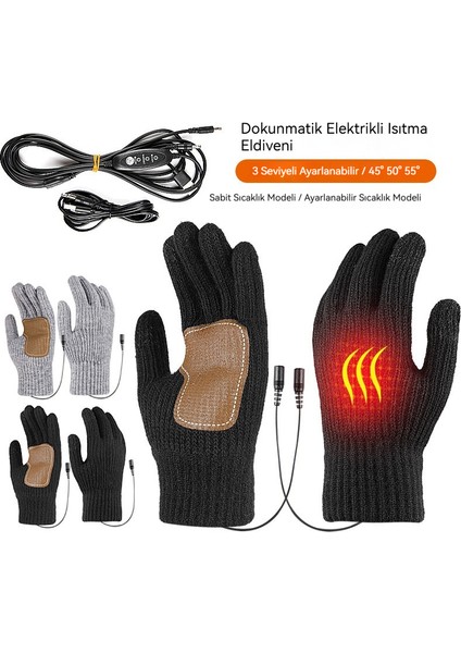 El Arkası USB Isıtılmış Eldiven Açık Kayak Bisiklet Kalınlaştırılmış Sıcak Eldiven (Yurt Dışından) fiyatları