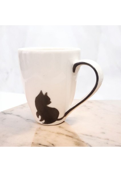 Siyah Kedi Desen Kupa