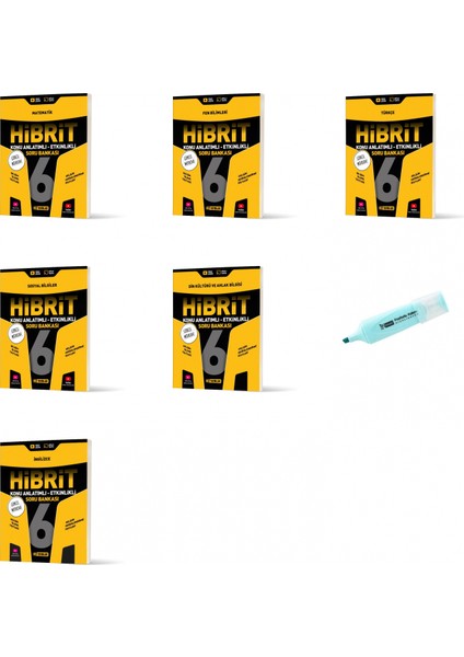 6.sınıf Hibrit Tüm Dersler Konu Anlatımlı Etkinlikli Sb 6 Kitap (Yeni Müfredat)