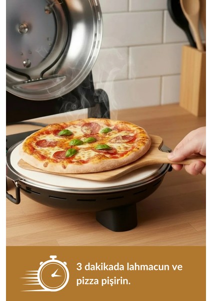 ® | Pro Plus Taş Fırın Pizza Makinesi - Siyah modelleri