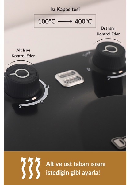 ® | Pro Plus Taş Fırın Pizza Makinesi - Siyah