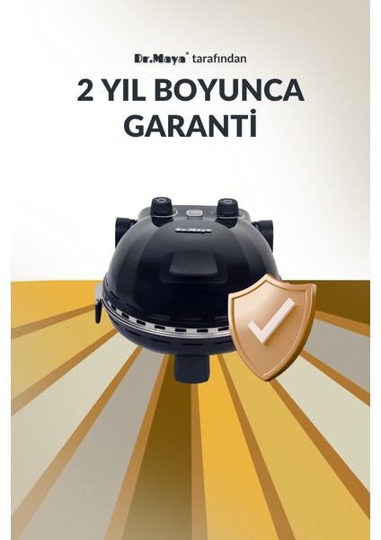 ® | Pro Plus Taş Fırın Pizza Makinesi - Siyah