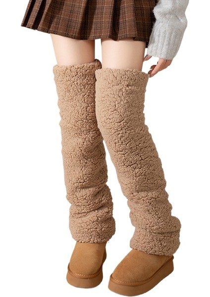Kış Mercan Kadife Dizin Üzerinde Çorap Termal Çorap (Yurt Dışından)