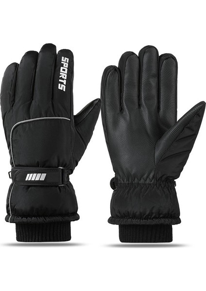 Kadın Kayak Eldivenleri Kış Açık Bisiklet Rüzgar Geçirmez Sıcak Eldivenler (Yurt Dışından)