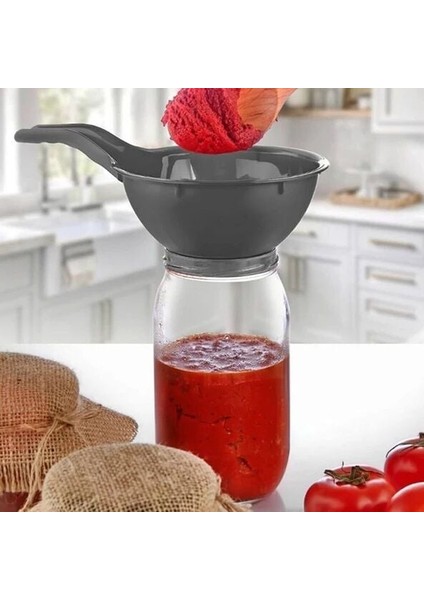 Kavanoz Hunisi - Konserve Reçel Hunisi Geniş Ağızlı - Saplı modelleri