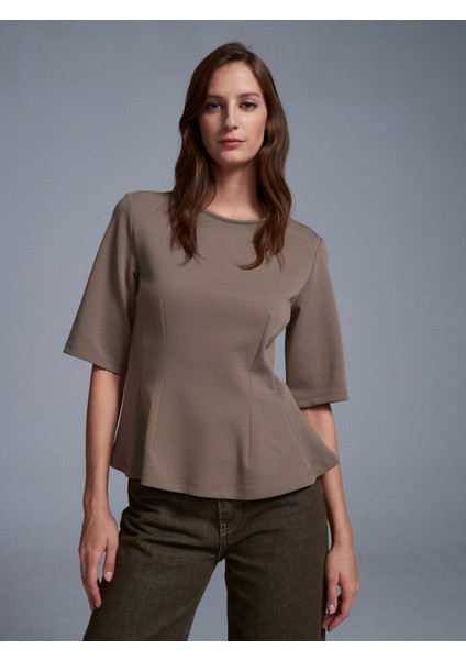 32077 Peplum Top-Açık Haki modelleri