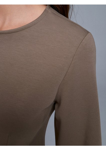 32077 Peplum Top-Açık Haki fırsatları