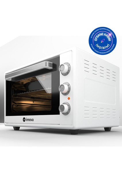Midi Fırın 60 L Turbo Pişirme Yoğurt Fonksiyonlu Çift Cam Paslanmaz Çelik Gövde Ayarlı Sıcaklık ve Zamanlayıcı