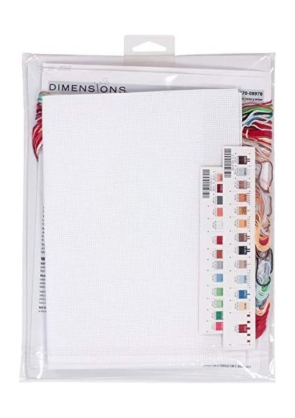 Kanaviçe "ren Geyiği ve Kirpi" Kişiselleştirilmiş Çorap Seti, Beyaz 14 Adet Aida, 40 cm modelleri