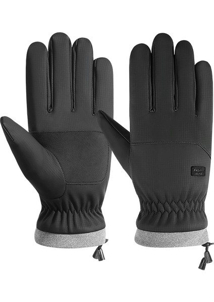 Sonbahar ve Kış Erkek Sıcak Artı Kadife Eldiven (Yurt Dışından)