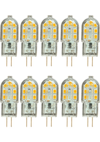 (10 adet) OSAKA 3W Sarı Işık (3000K) G4 Duylu LED Kapsül Ampul