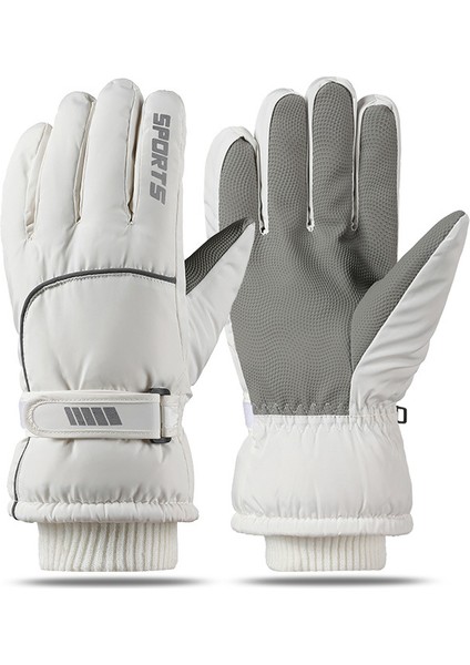 Kadın Kayak Eldivenleri Kış Açık Bisiklet Rüzgar Geçirmez Sıcak Eldivenler (Yurt Dışından)