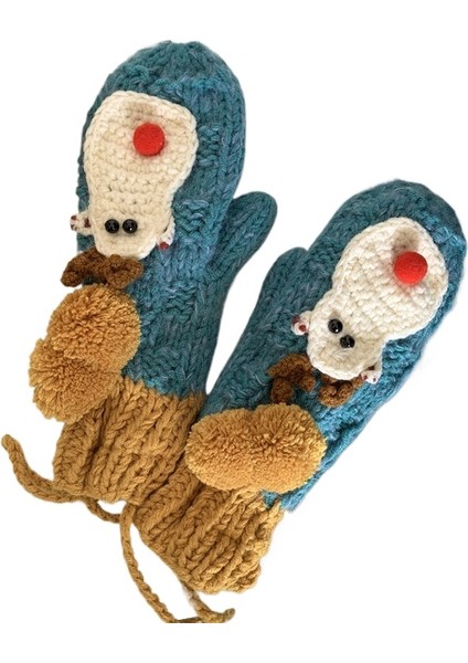 Noel Elk Sevimli Artı Kadife Eldiven (Yurt Dışından)