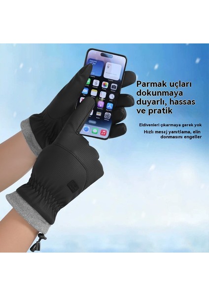 Sonbahar ve Kış Erkek Sıcak Artı Kadife Eldiven (Yurt Dışından) fırsatları