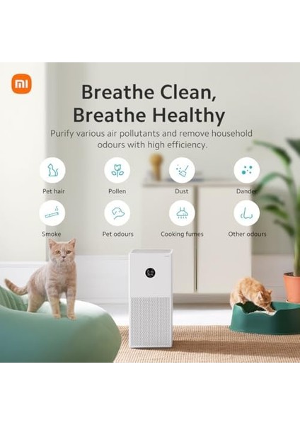 Smart Air Purifier 4 Lite Hava Temizleyici (%99,97 Hayvan Tüyleri, Polen, Toz, Virüsler ve Aerosole: Pcadr 360M³/H, Fcadr 120M³/H, 43M², Dokunmatik Ekran, Uygulama ve Ses Kontrolü Için Optimum) fiyatları