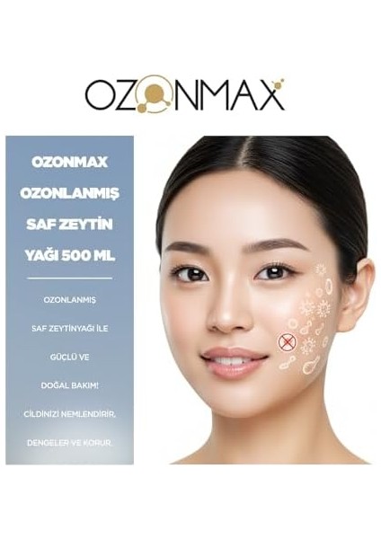 Ozonmax Ozonlanmış Saf Zeytin Yağı 50 ml Ozonlanmış Saf Zeytinyağı ile Güçlü ve Doğal Bakım! Cildinizi Nemlendirir, Dengeler ve Korur. fiyatları