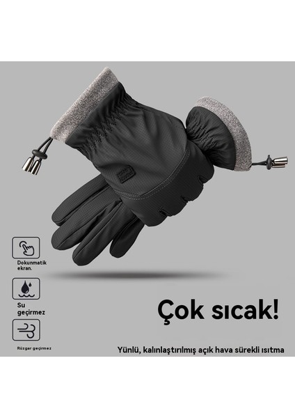 Sonbahar ve Kış Erkek Sıcak Artı Kadife Eldiven (Yurt Dışından) fiyatları