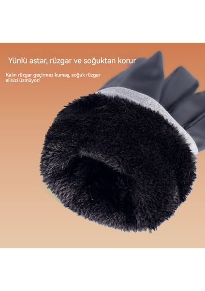 Sonbahar ve Kış Erkek Sıcak Artı Kadife Eldiven (Yurt Dışından) indirimleri