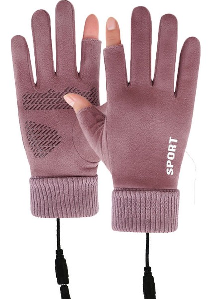 Şarjla Isınan, Iki Parmağı Açık, Usb'li Isıtıcı ve Sıcak Tutturan Bisiklet Eldiveni (Yurt Dışından)