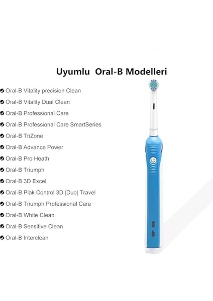 Diş Fırçası Yedek Fırça Başlıkları, Oral B Braun Için 4 Adet Elektrikli Diş Fırçası Başlığı, EB17-P Standart Fırça Başlıkları Oral B Pro 1000/3000/5000, Vitality Smart Genius Serisi modelleri