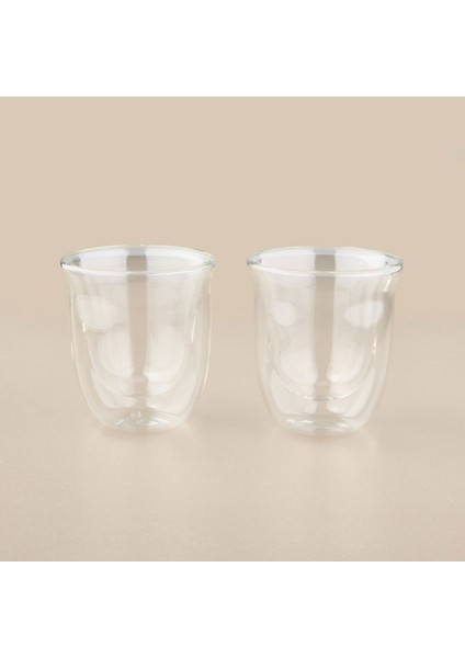 Double Wall 2'li Bardak - Şeffaf - 200 ml