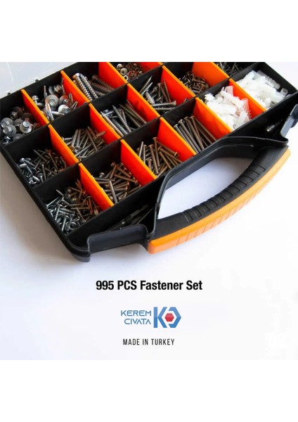 995 Parça 24 Çeşit Full Vida, Dübel, Somun ve Pul Seti fiyatları