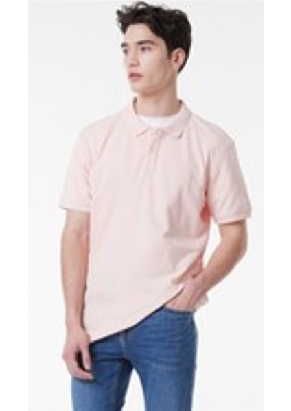 Polo Yaka Slim Fit Pembe Erkek T-Shirt A1159-0090