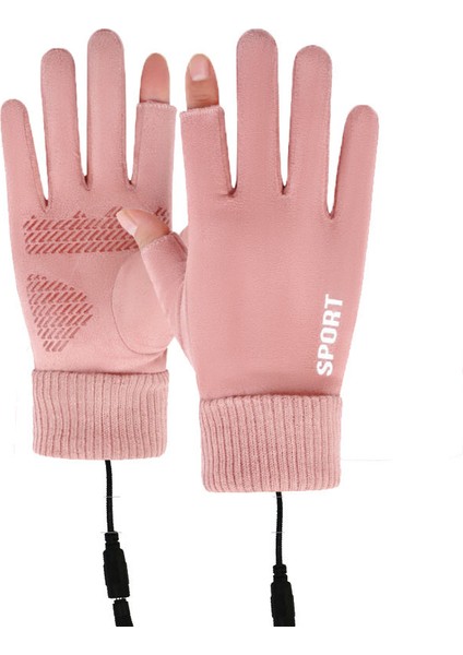 Şarjla Isınan, Iki Parmağı Açık, Usb'li Isıtıcı ve Sıcak Tutturan Bisiklet Eldiveni (Yurt Dışından)