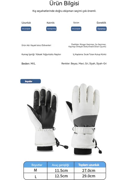 Su Geçirmez, Soğuktan Koruyan, Termal, Kalınlaştırılmış, Aşınmaya Dayanıklı Parmaklı Eldiven (Yurt Dışından) fiyatları