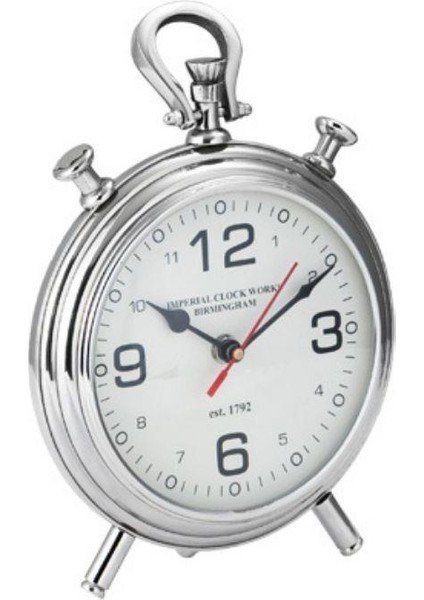 La Medore Nıckel Table Clock Small 6X19X27 cm