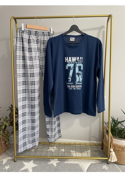 Süprem Ince Mevsimlik Ekose Erkek Pijama Takımı