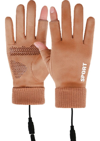 Şarjla Isınan, Iki Parmağı Açık, Usb'li Isıtıcı ve Sıcak Tutturan Bisiklet Eldiveni (Yurt Dışından)