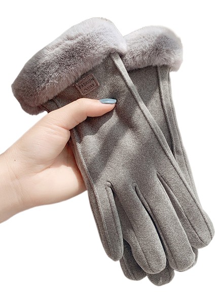 Yıllık Sözleşmeyle, Yün Astarlı ve Kalın Dokunmatik Ekranlı Bisiklet Eldiveni (Yurt Dışından)