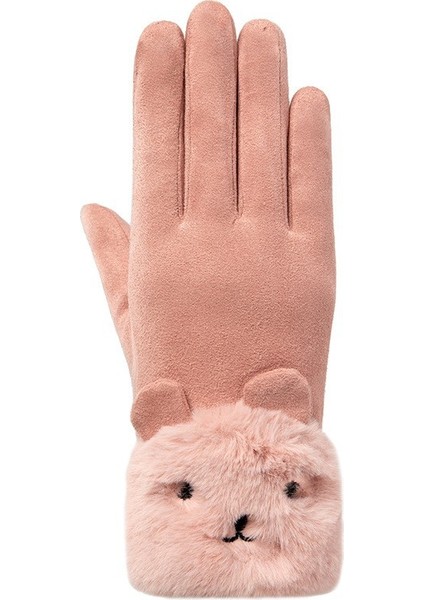 Kışlık Yetişkin Isıtmalı Eldiven Kızlar Için Kadifeli Kalın Eldiven (Yurt Dışından)