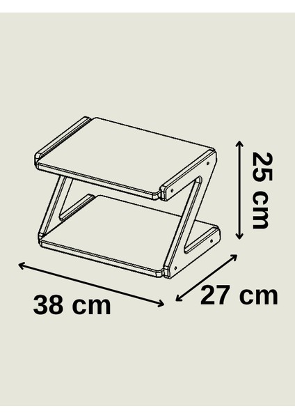 Lüks Ahşap Mutfak Tezgah Rafı 38X27X25, Estetik Raf, Çok Kullanışlı Raf, Baharatlık, Bardaklık fiyatları