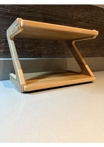 Lüks Ahşap Mutfak Tezgah Rafı 38X27X25, Estetik Raf, Çok Kullanışlı Raf, Baharatlık, Bardaklık indirimleri