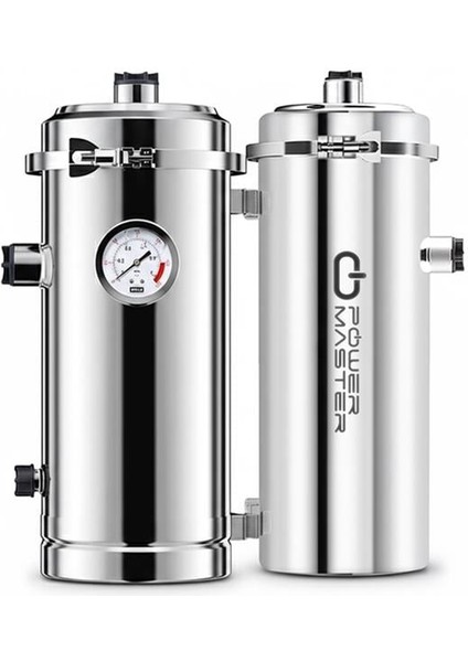 Powermaster PM-28652 Ana Hat Su Arıtma Sistemi 3.000 L/saat Paslanmaz Çelik Gövdeli Yıkanabilir Uf-Pvdf Filtreli