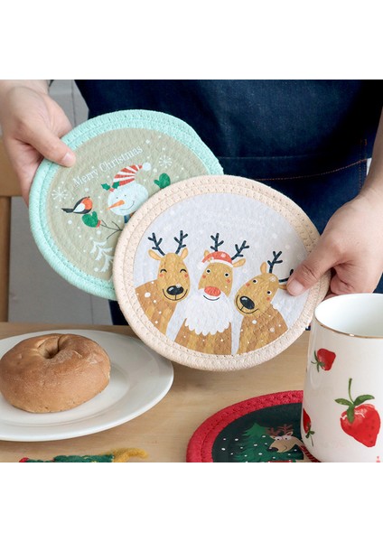 Noel Isı Yalıtım Mat Yuvarlak Tabak Mat Baskılı Bardak Altlığı (Yurt Dışından) modelleri
