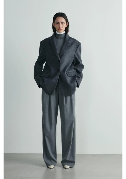 Füme Gina Kaşe Blazer Ceket