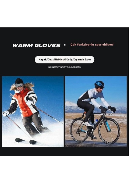 Kış Bisiklet Artı Kadife Rüzgar Geçirmez Sıcak Kaymaz Eldiven (Yurt Dışından) fırsatları