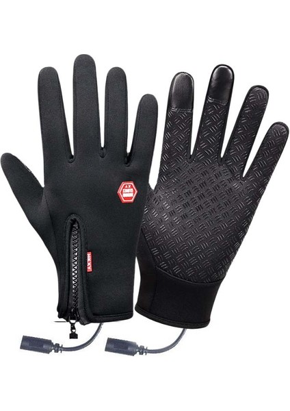 USB Isıtmalı, Yünlü, Rüzgar Geçirmez ve Su Geçirmez Dış Mekan Eldiveni (Yurt Dışından)