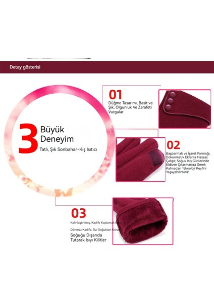 Kışlık Kore Tarzı Kadife Içlikli, Ters Dönmeyen Isıtıcı Eldiven (Yurt Dışından) fırsatları