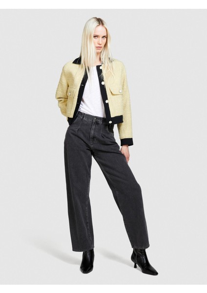 Pamuk Modal Karışımlı Normal Kalıp Bisiklet Yaka T-Shirt Kadın Beyaz T-Shirt - 324P3TNHL11A2 modelleri