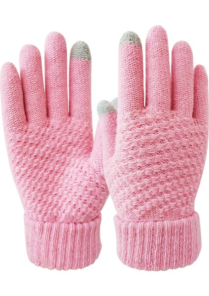 Kışlık Erkek Kadın Karışımlı Yünlü Kaymaz Eldiven (Yurt Dışından)