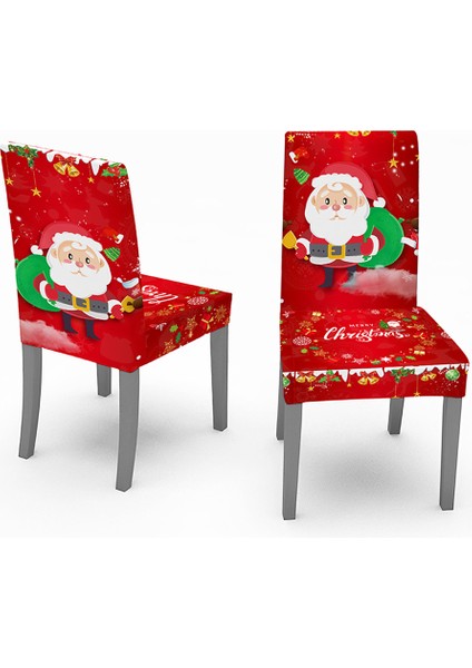 Noel Sandalye Kapağı Noel Süsleri (Yurt Dışından)