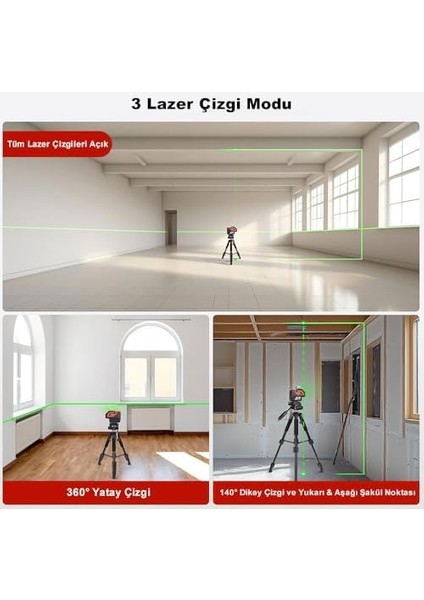 KBL32G Profesyonel Li-Ion Yatay 360° ve Dikey Otomatik Hizalamalı Yeşil Nokta Şakül ve Yeşil Çapraz Çizgi Distomat modelleri