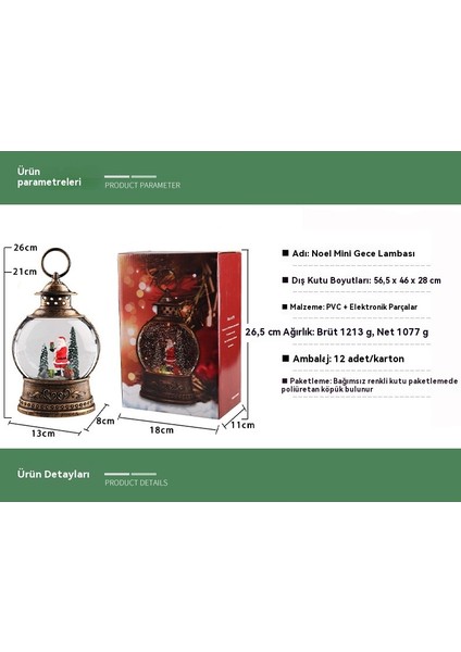 Noel Müzik Kutusu Kristal Küre Yaşlı Adam Ağaç Işıkları (Yurt Dışından) modelleri