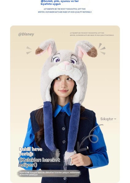 Disney Orijinal Judy Kulakları Hareket Ediyor Karikatür Kulak Koruyucu Şapka (Yurt Dışından) fiyatları